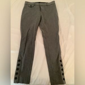 Banana republic gray pants with side buttons size 0